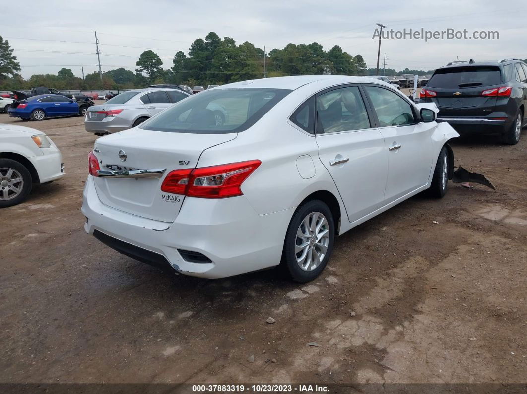 2018 Nissan Sentra Sv White vin: 3N1AB7AP6JY251280