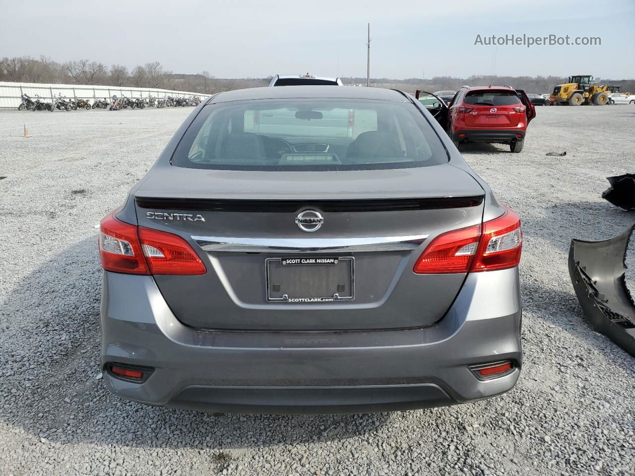 2018 Nissan Sentra S Gray vin: 3N1AB7AP6JY256916