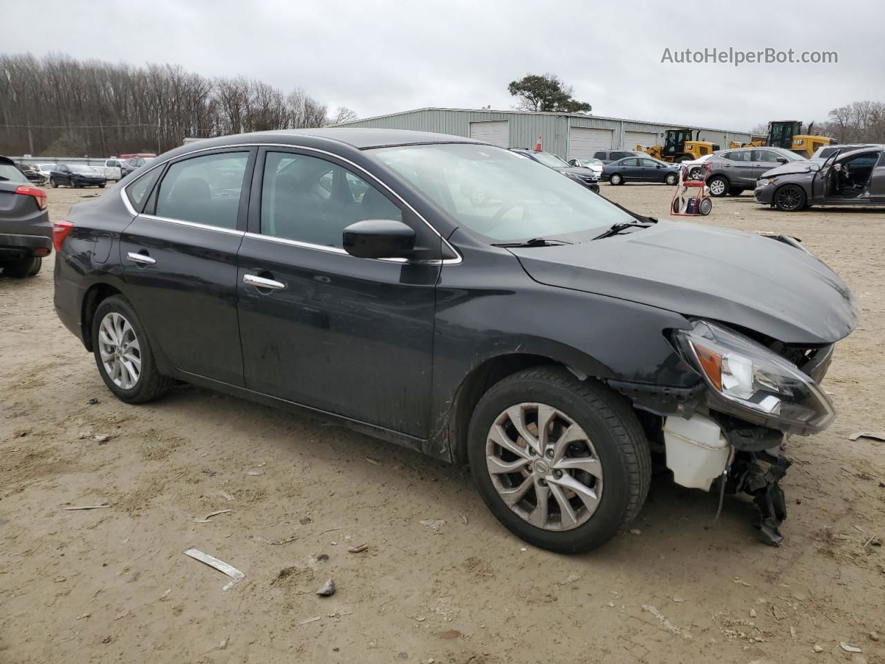 2018 Nissan Sentra S Черный vin: 3N1AB7AP6JY266765