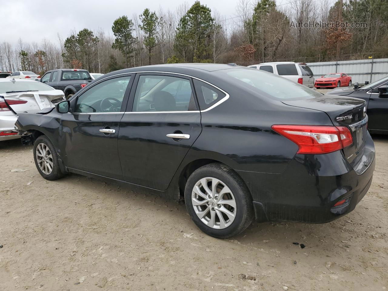 2018 Nissan Sentra S Черный vin: 3N1AB7AP6JY266765