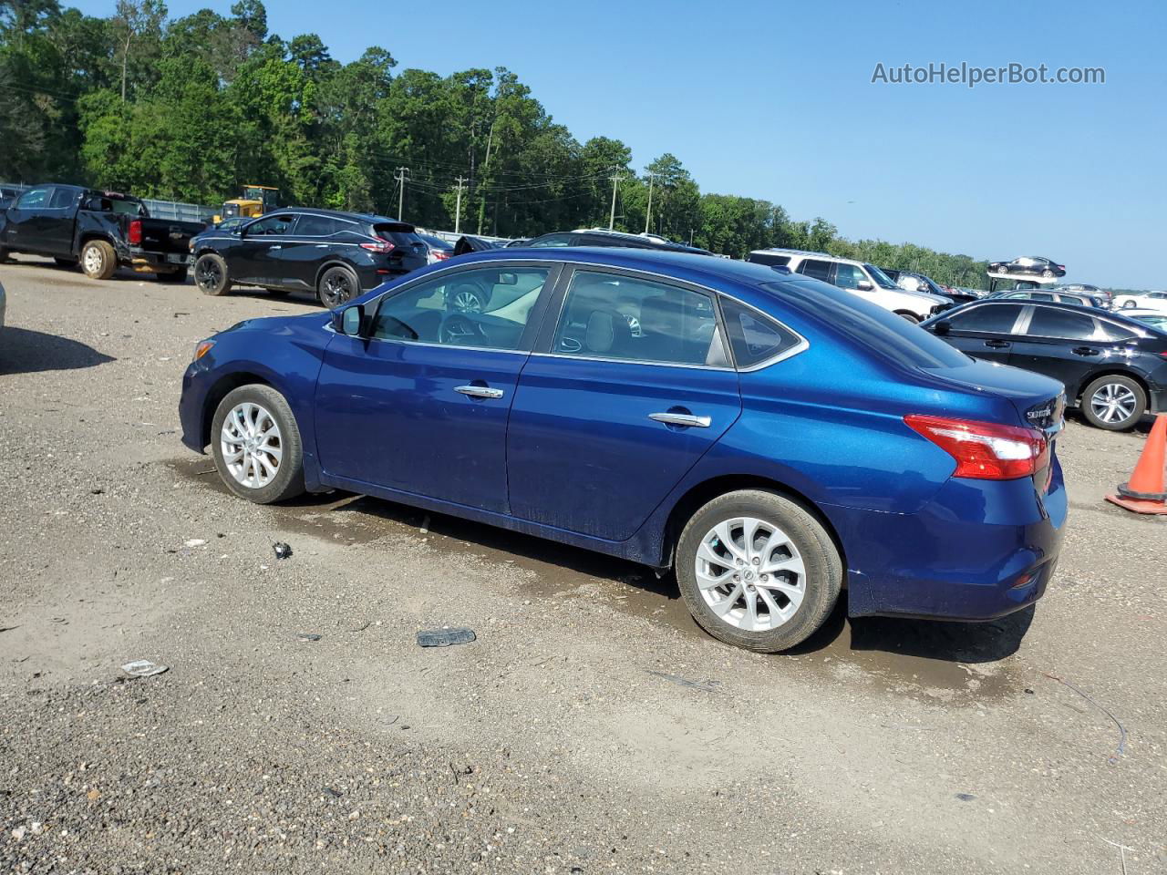 2018 Nissan Sentra S Синий vin: 3N1AB7AP6JY271058