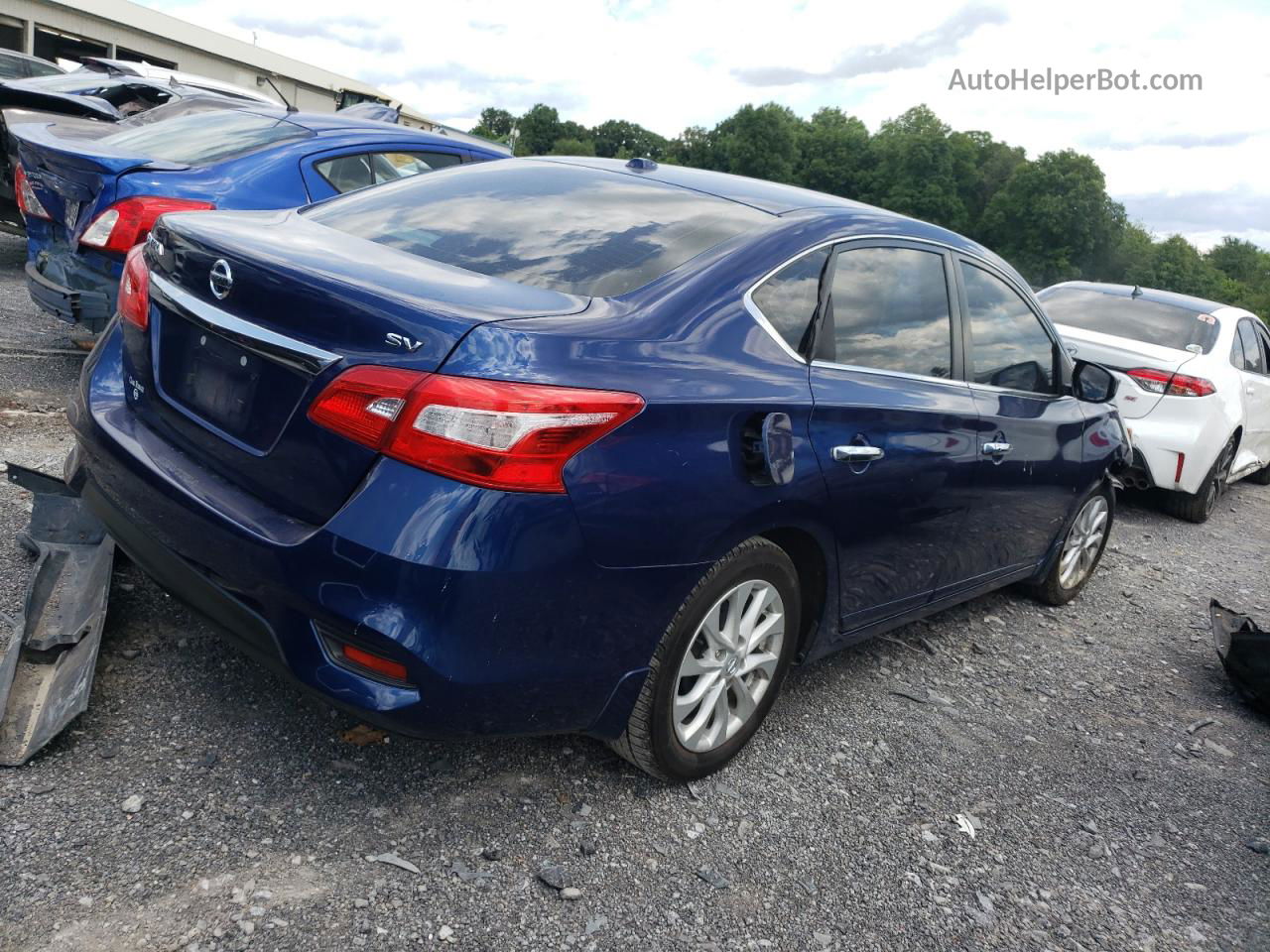 2018 Nissan Sentra S Blue vin: 3N1AB7AP6JY275045