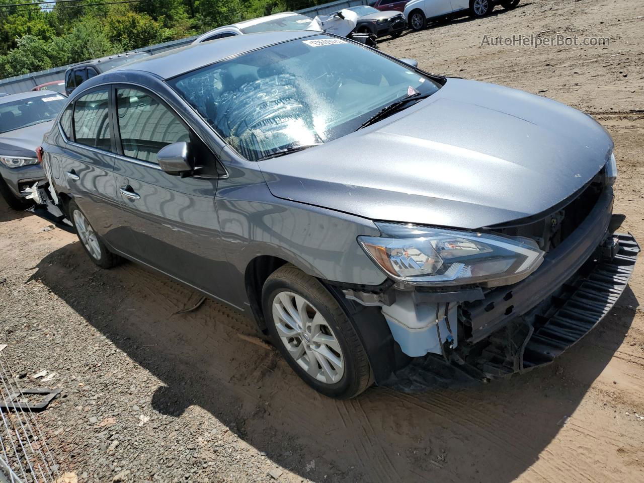 2018 Nissan Sentra S Gray vin: 3N1AB7AP6JY290306