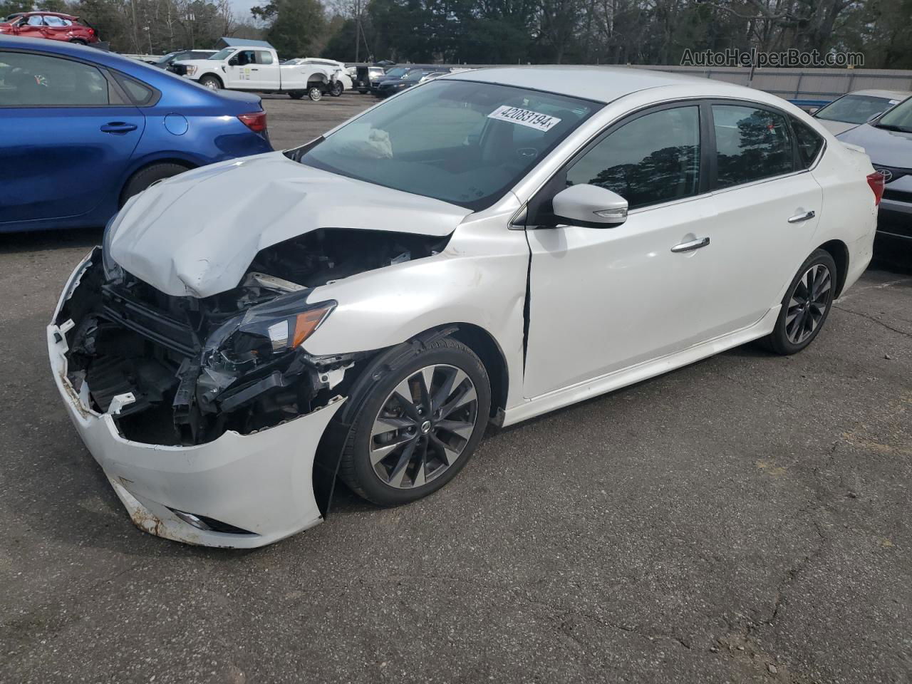 2018 Nissan Sentra S White vin: 3N1AB7AP6JY295960