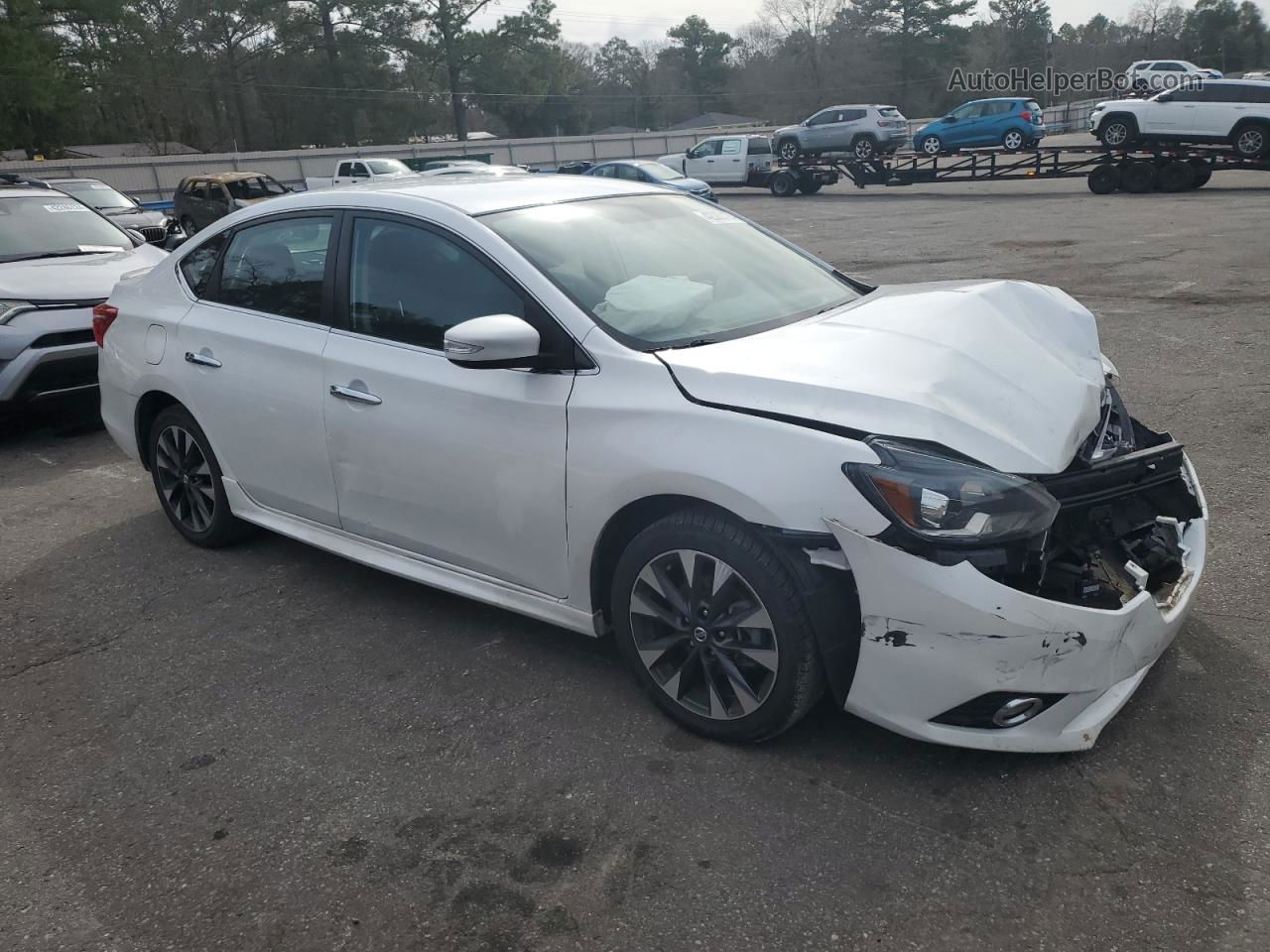 2018 Nissan Sentra S White vin: 3N1AB7AP6JY295960