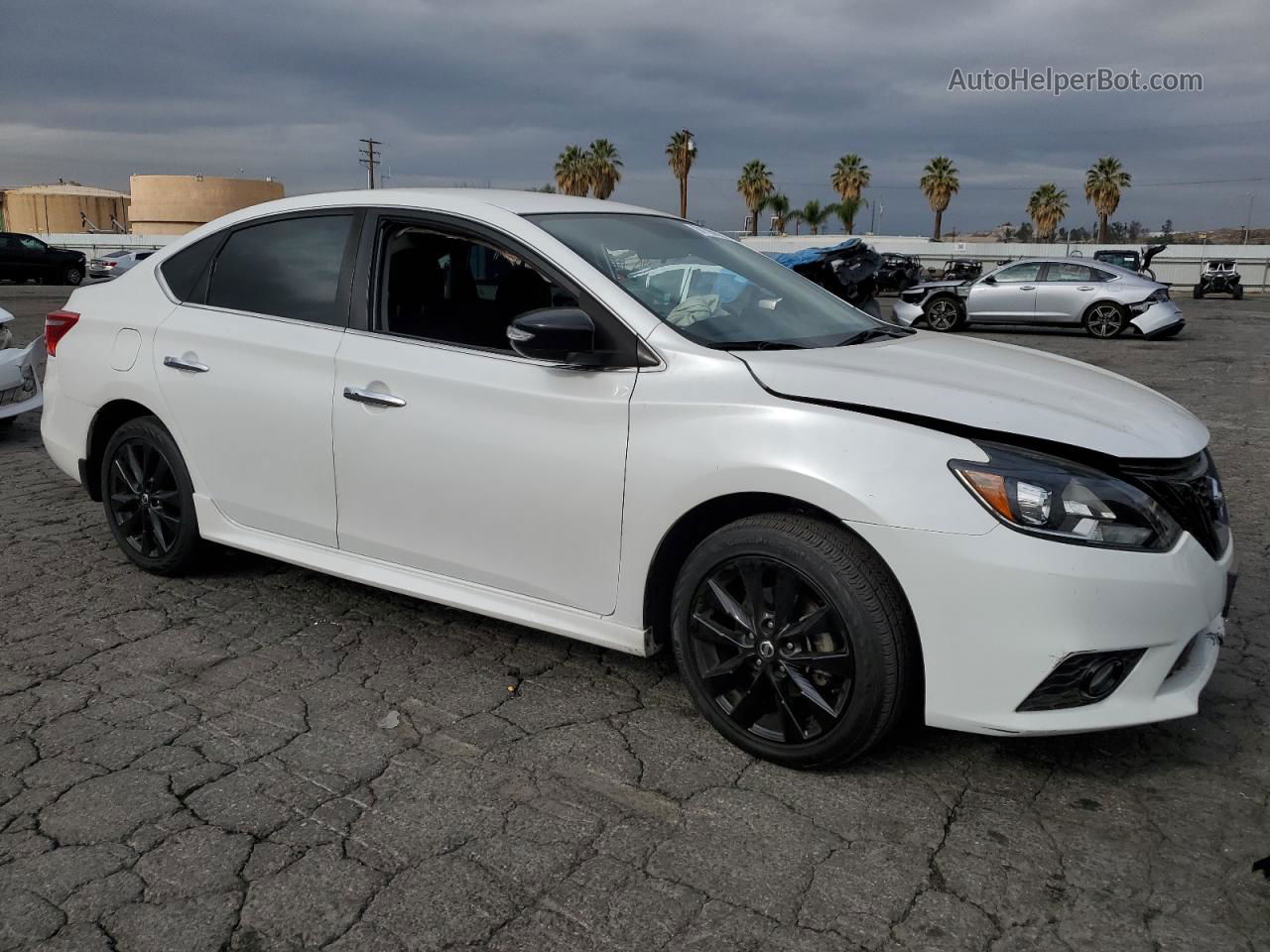 2018 Nissan Sentra S White vin: 3N1AB7AP6JY316922