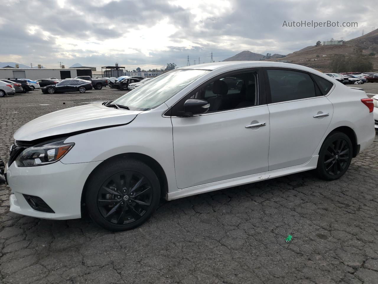 2018 Nissan Sentra S White vin: 3N1AB7AP6JY316922