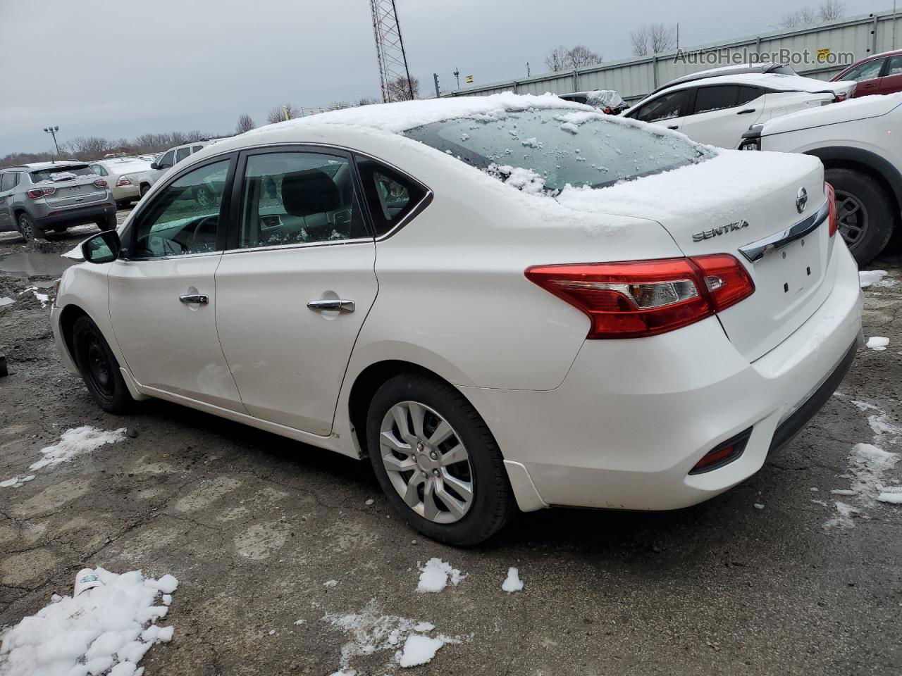 2018 Nissan Sentra S White vin: 3N1AB7AP6JY320744