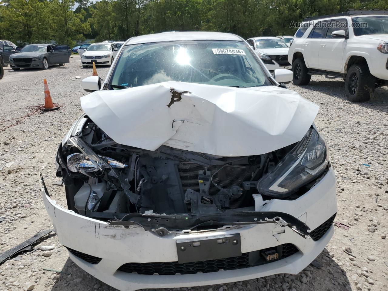 2018 Nissan Sentra S White vin: 3N1AB7AP6JY322770