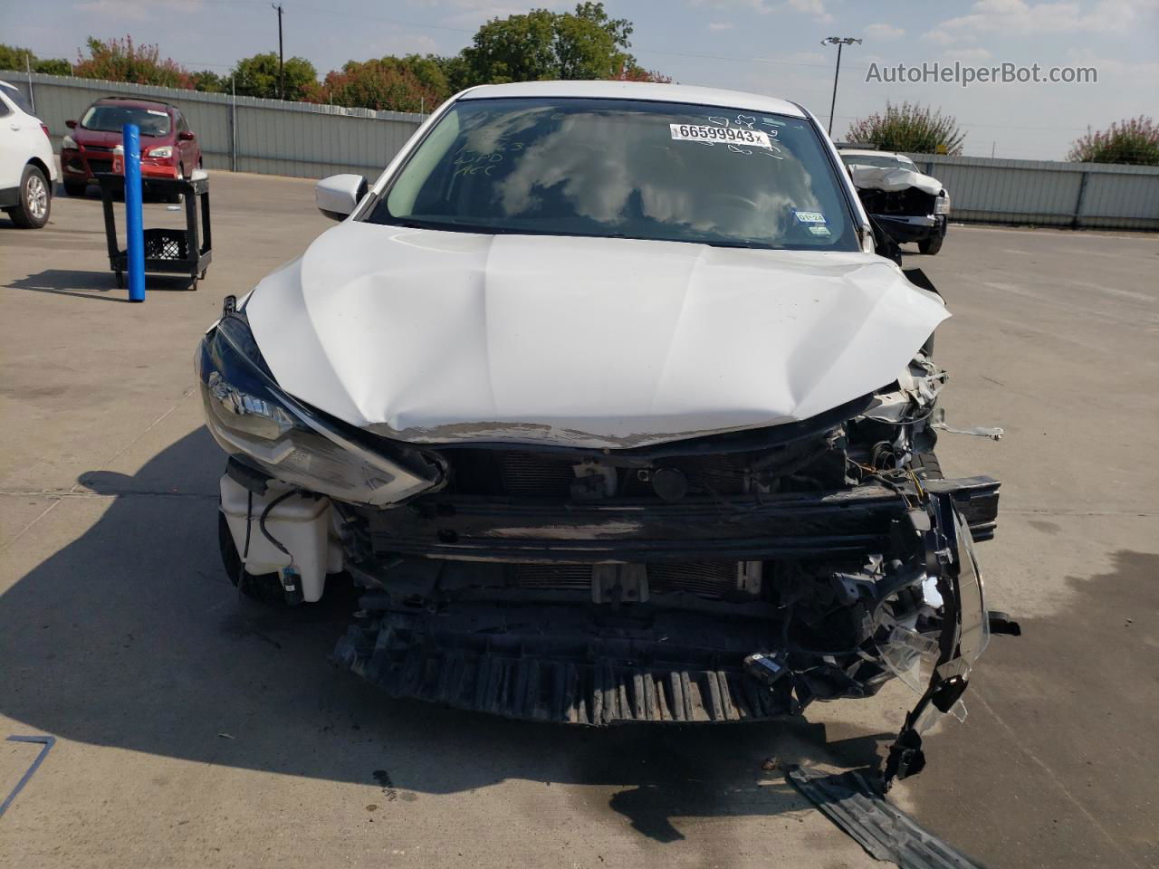 2018 Nissan Sentra S White vin: 3N1AB7AP6JY324518