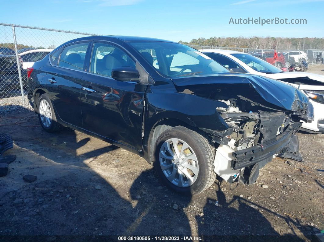 2018 Nissan Sentra Sv Black vin: 3N1AB7AP6JY328455