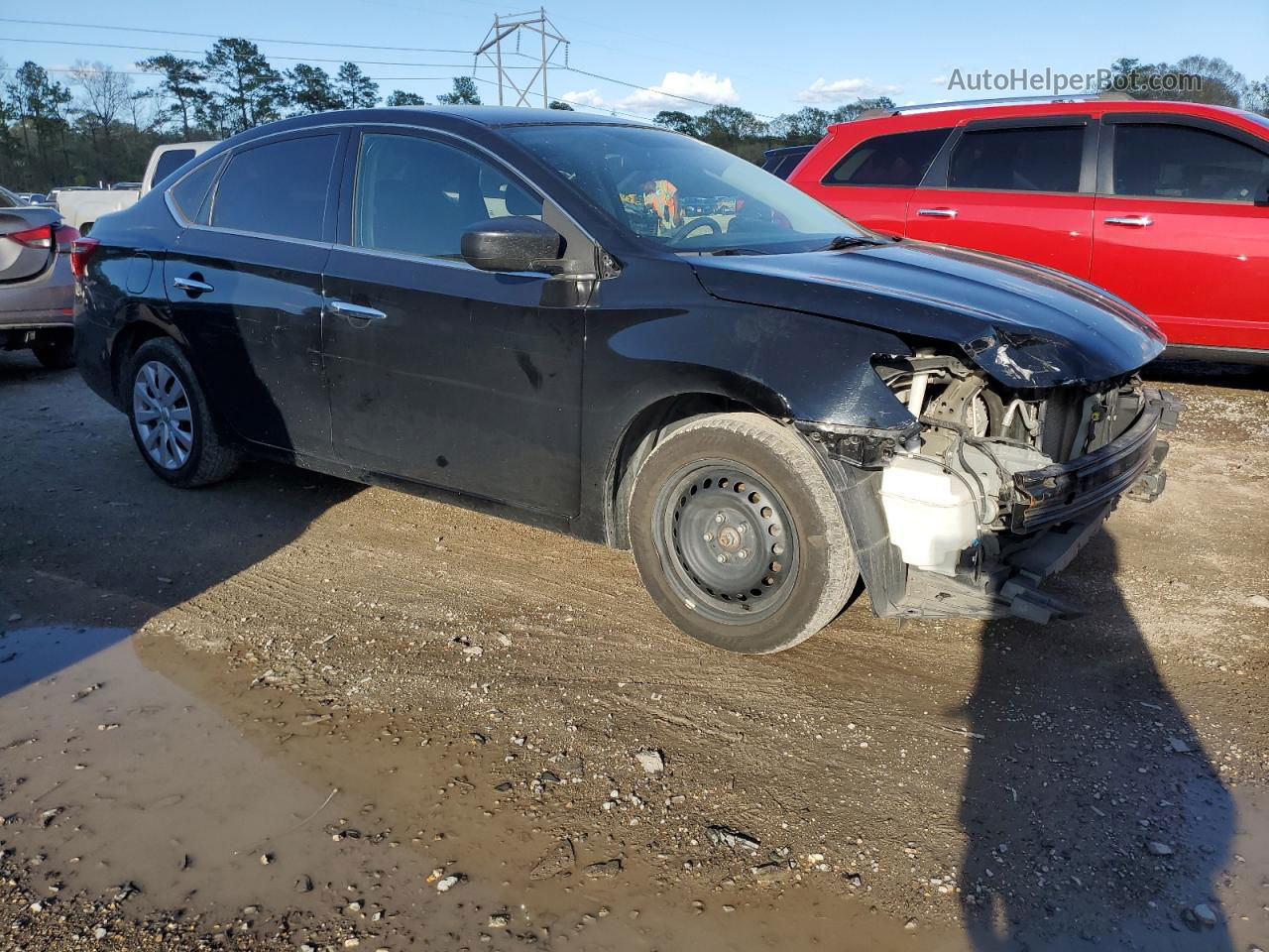 2018 Nissan Sentra S Черный vin: 3N1AB7AP6JY330366