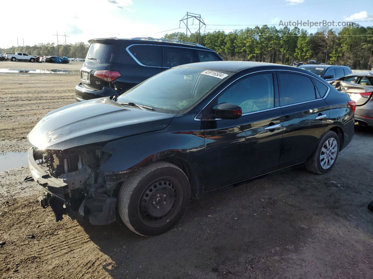 2018 Nissan Sentra S Black vin: 3N1AB7AP6JY330366