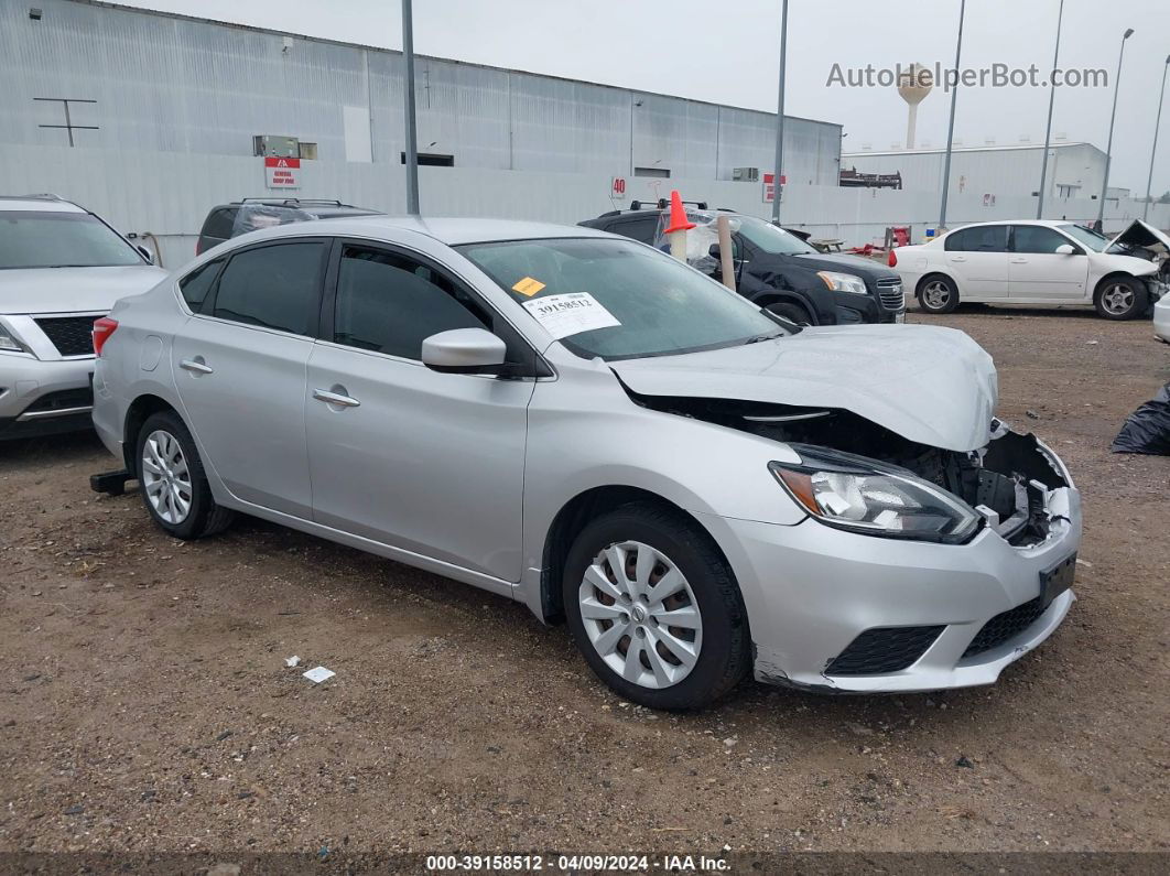 2018 Nissan Sentra S Серебряный vin: 3N1AB7AP6JY340704