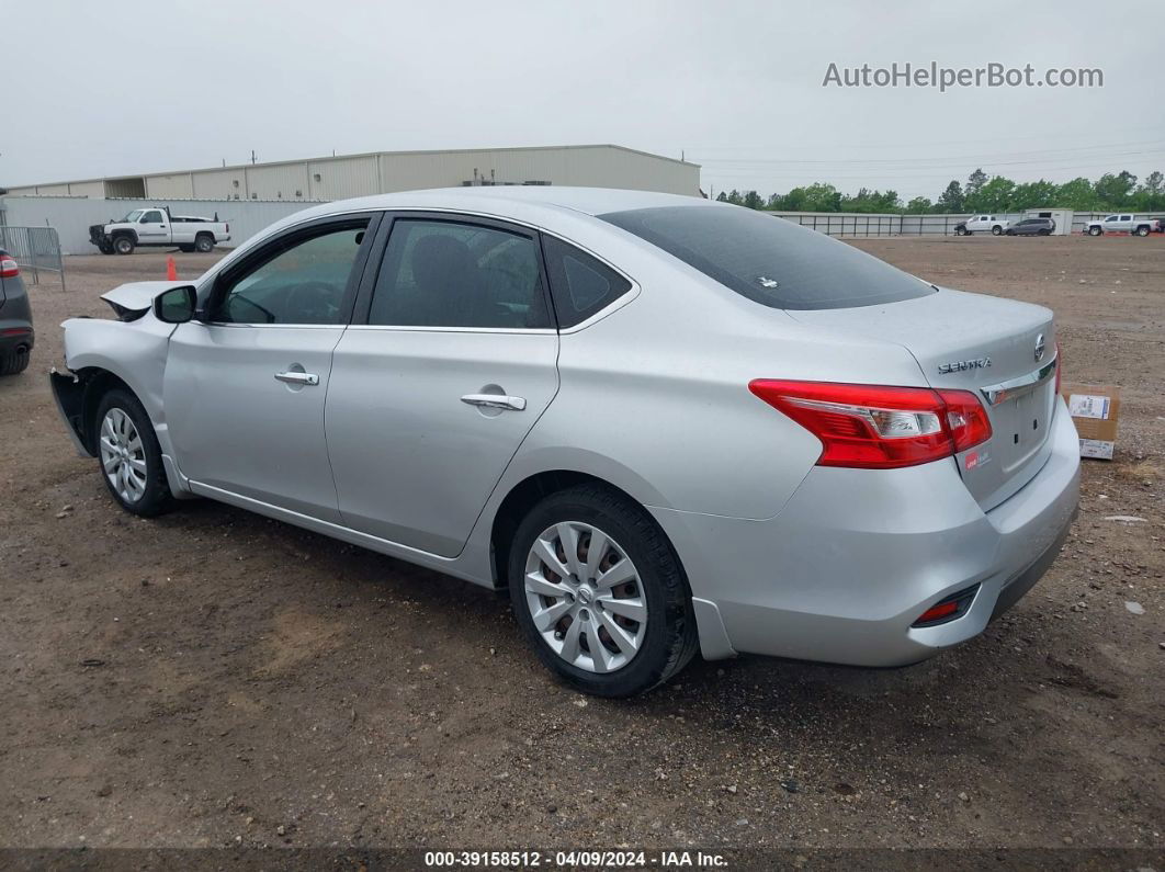 2018 Nissan Sentra S Серебряный vin: 3N1AB7AP6JY340704