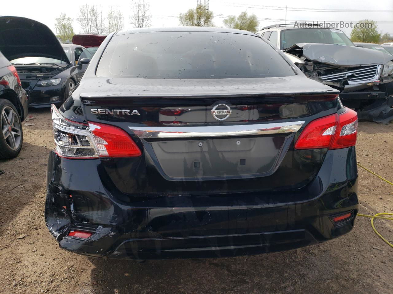 2018 Nissan Sentra S Black vin: 3N1AB7AP6JY345286