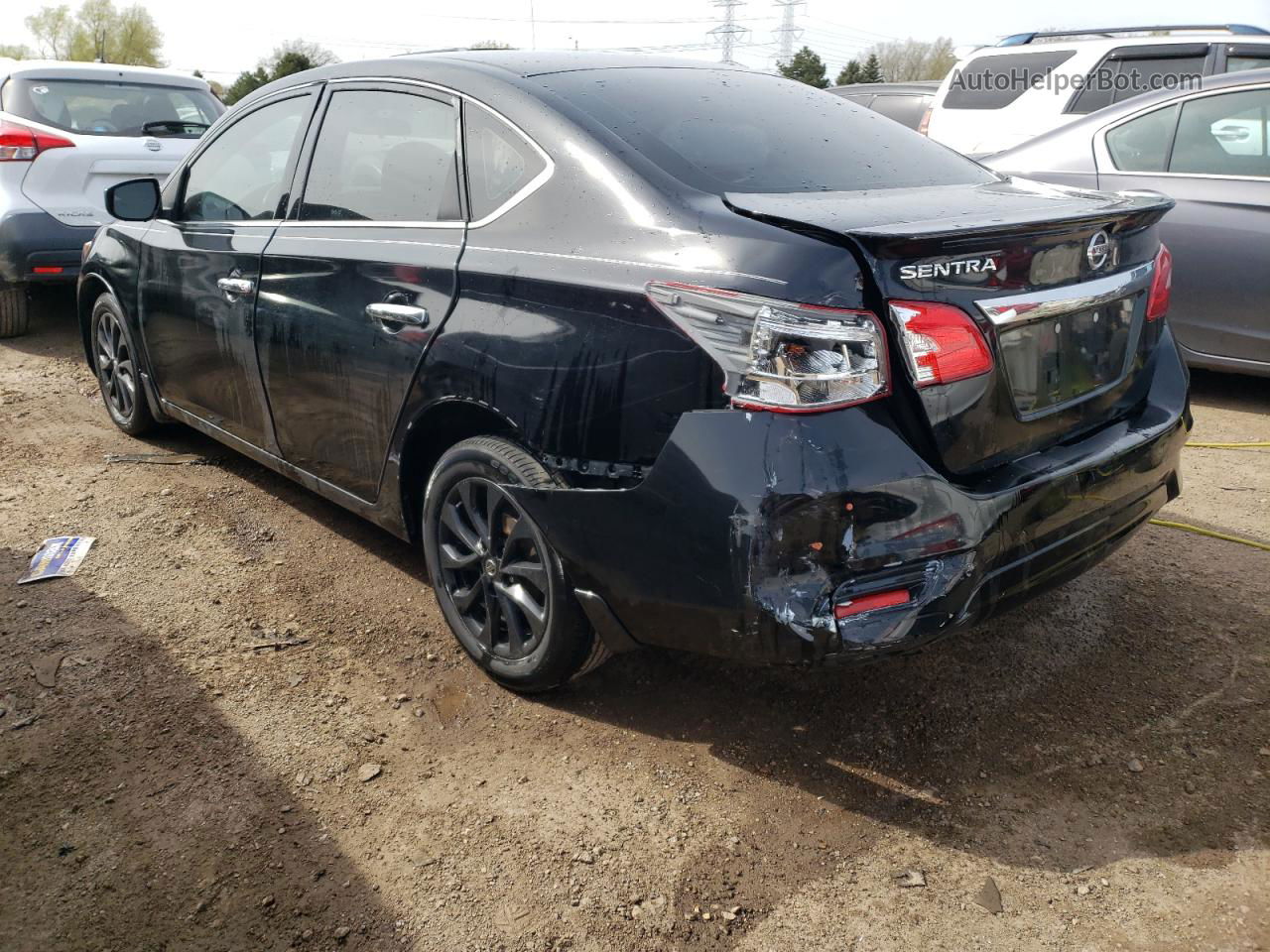 2018 Nissan Sentra S Black vin: 3N1AB7AP6JY345286