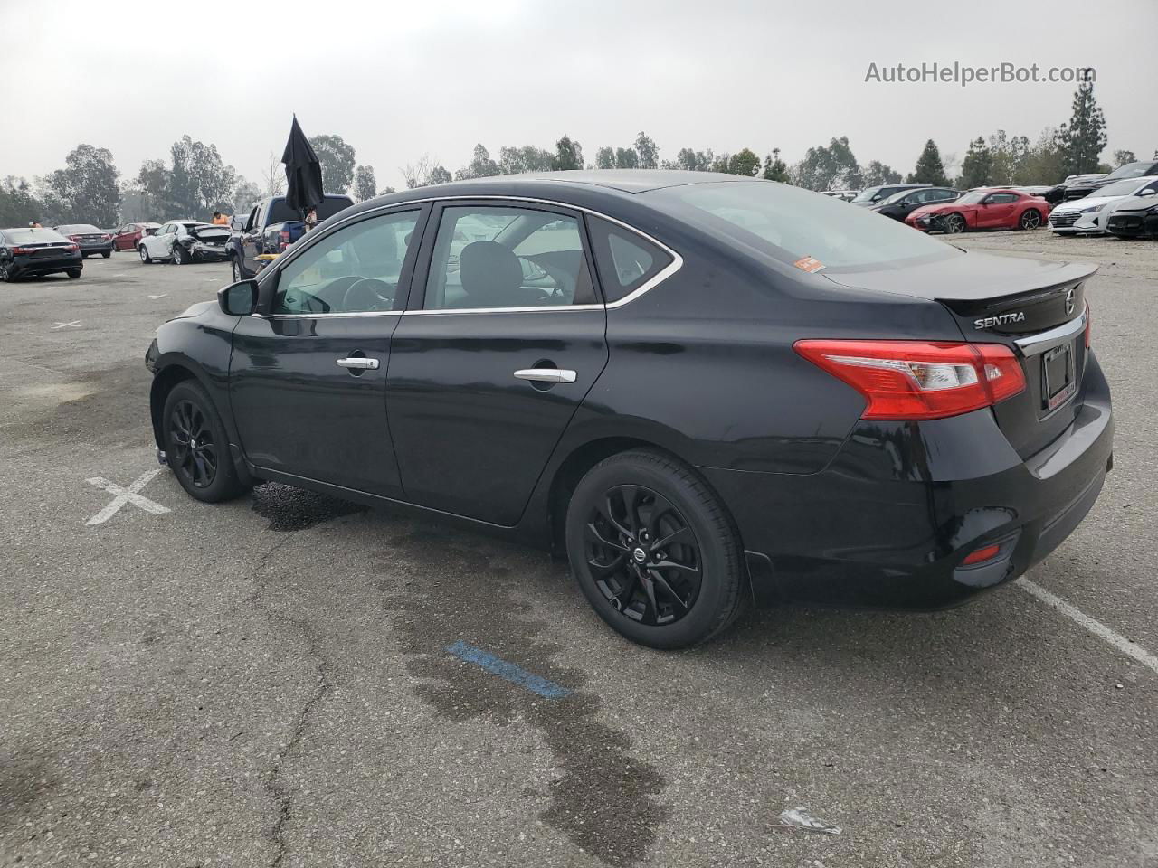 2018 Nissan Sentra S Черный vin: 3N1AB7AP6JY346311