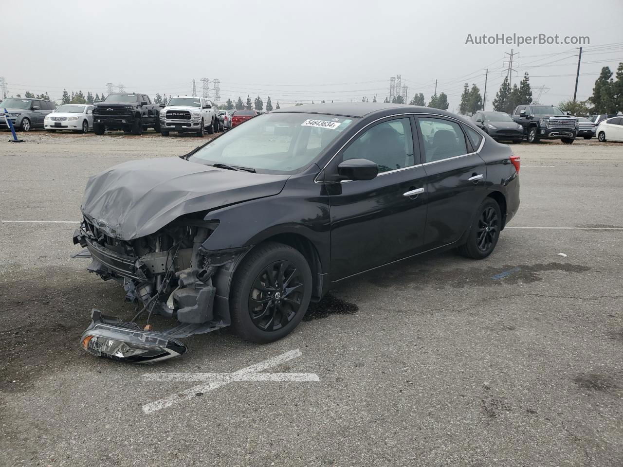 2018 Nissan Sentra S Black vin: 3N1AB7AP6JY346311