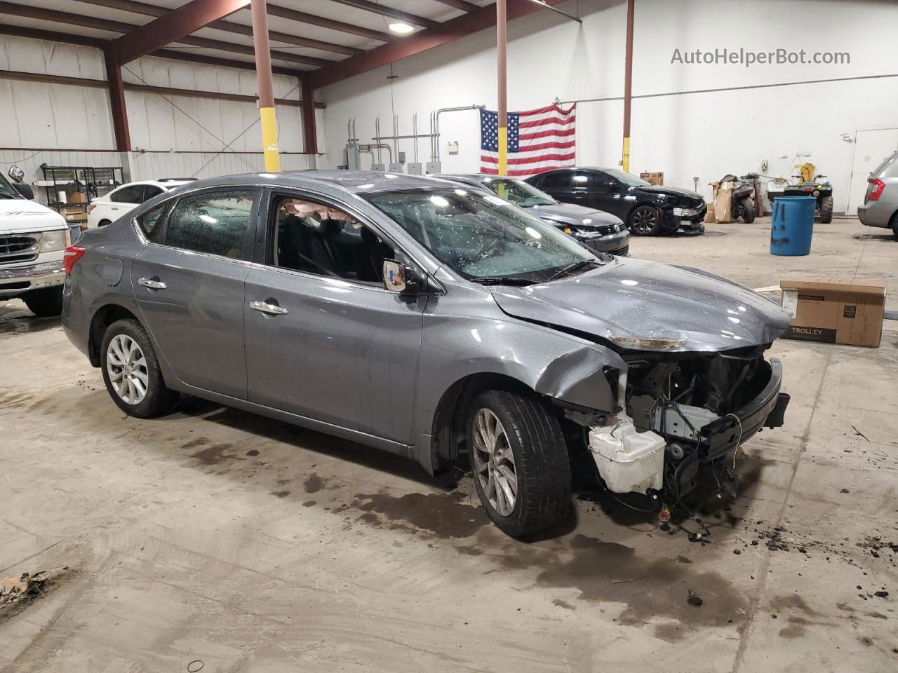 2019 Nissan Sentra S Gray vin: 3N1AB7AP6KL607385