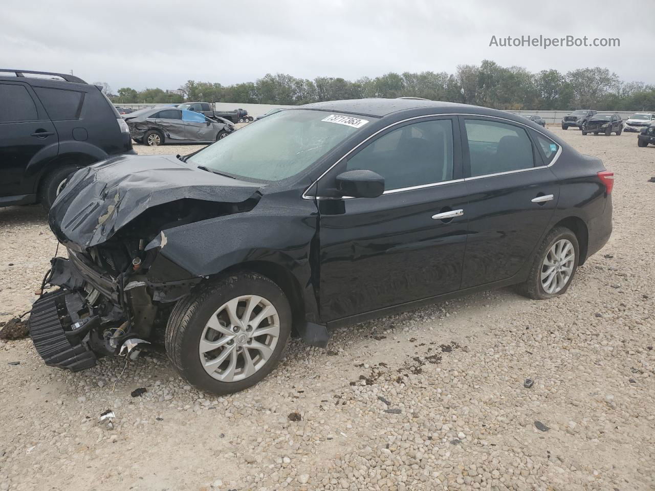 2019 Nissan Sentra S Black vin: 3N1AB7AP6KL614630