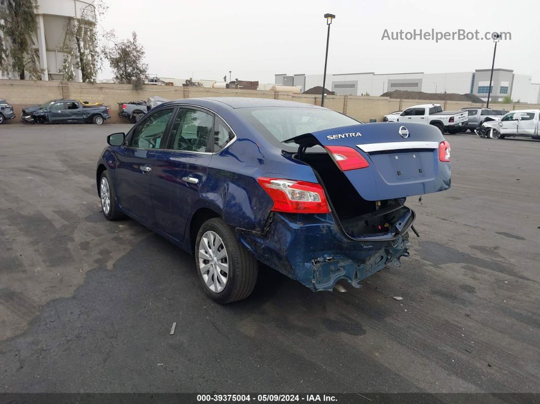 2019 Nissan Sentra S Blue vin: 3N1AB7AP6KY210908