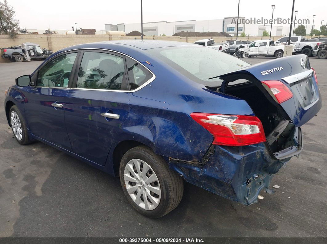 2019 Nissan Sentra S Blue vin: 3N1AB7AP6KY210908