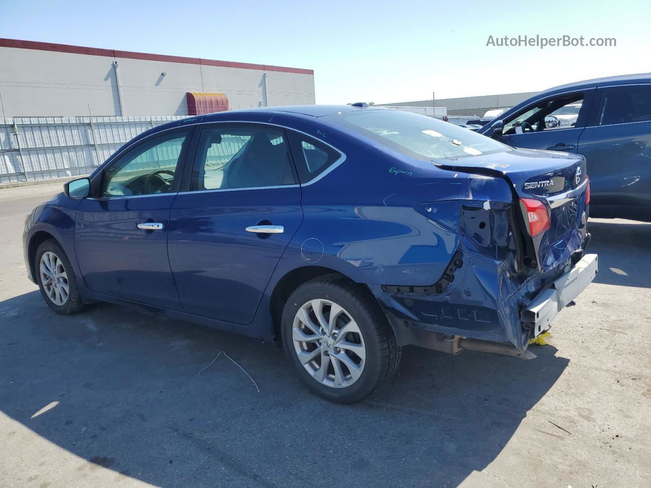 2019 Nissan Sentra S Blue vin: 3N1AB7AP6KY213288