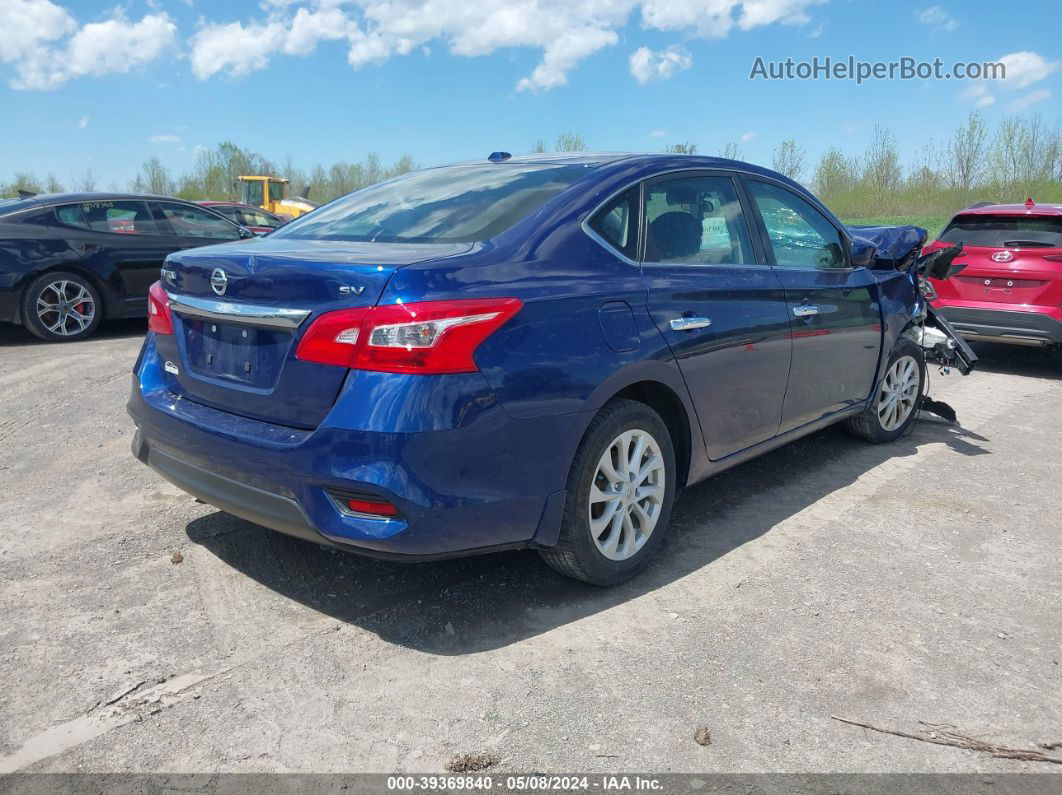 2019 Nissan Sentra Sv Blue vin: 3N1AB7AP6KY217633