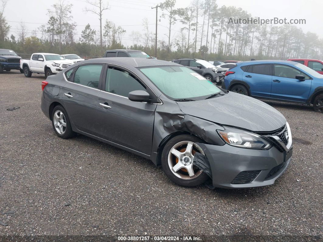 2019 Nissan Sentra Sv Gray vin: 3N1AB7AP6KY233427