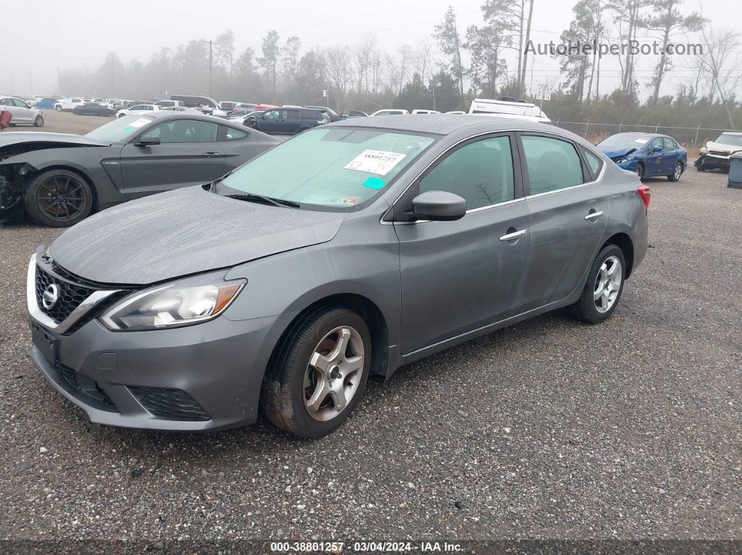 2019 Nissan Sentra Sv Gray vin: 3N1AB7AP6KY233427