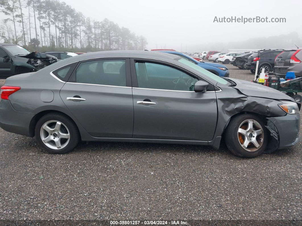 2019 Nissan Sentra Sv Gray vin: 3N1AB7AP6KY233427