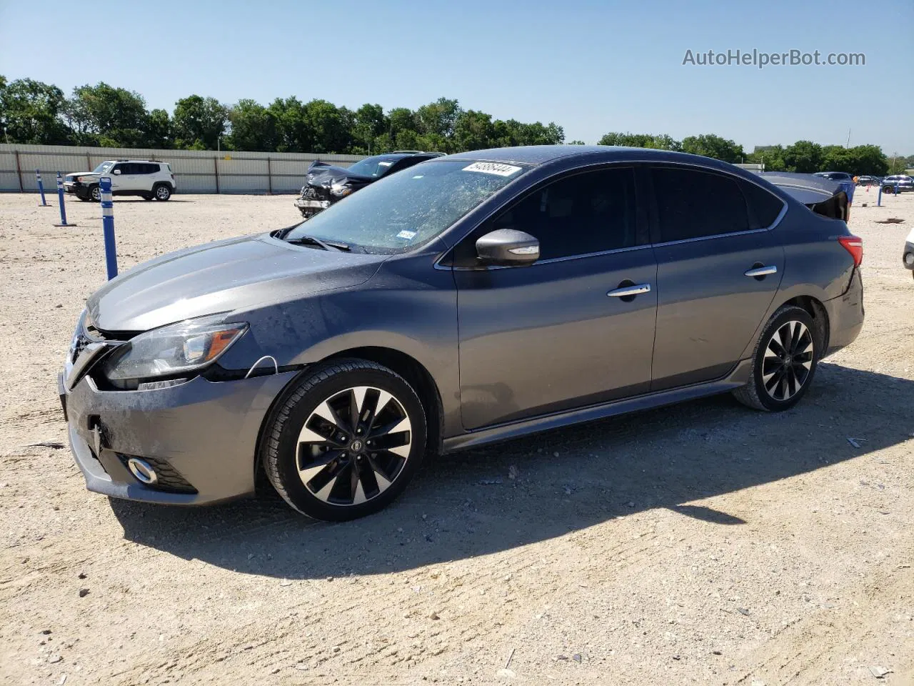 2019 Nissan Sentra S Gray vin: 3N1AB7AP6KY234349