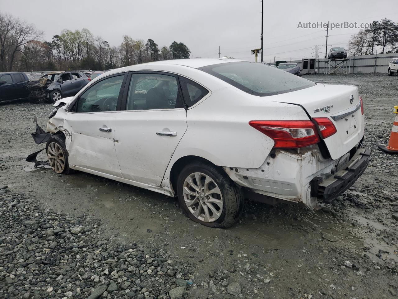 2019 Nissan Sentra S White vin: 3N1AB7AP6KY246209