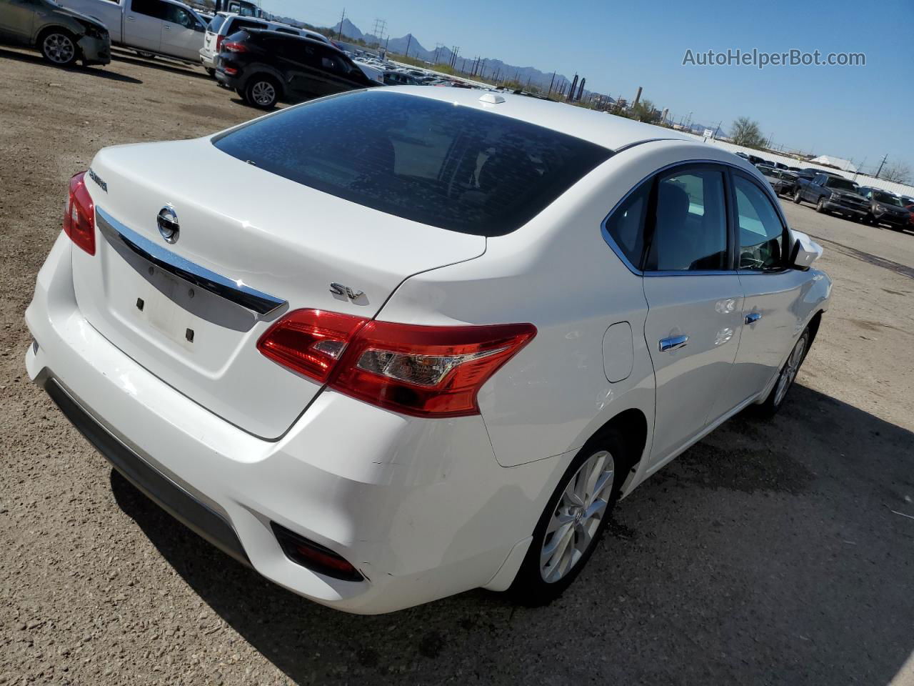 2019 Nissan Sentra S White vin: 3N1AB7AP6KY251653