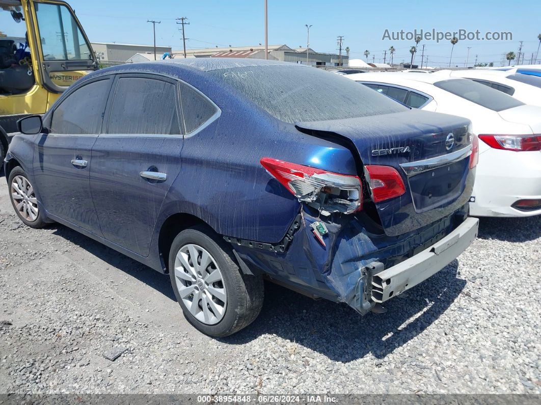 2019 Nissan Sentra S Blue vin: 3N1AB7AP6KY255122