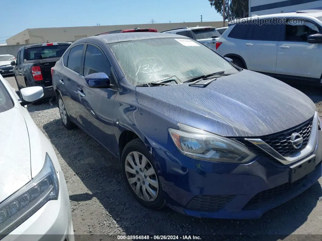 2019 Nissan Sentra S Blue vin: 3N1AB7AP6KY255122