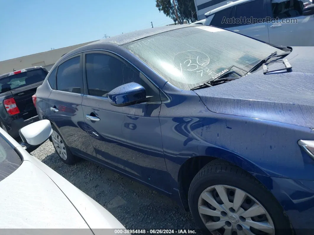 2019 Nissan Sentra S Blue vin: 3N1AB7AP6KY255122