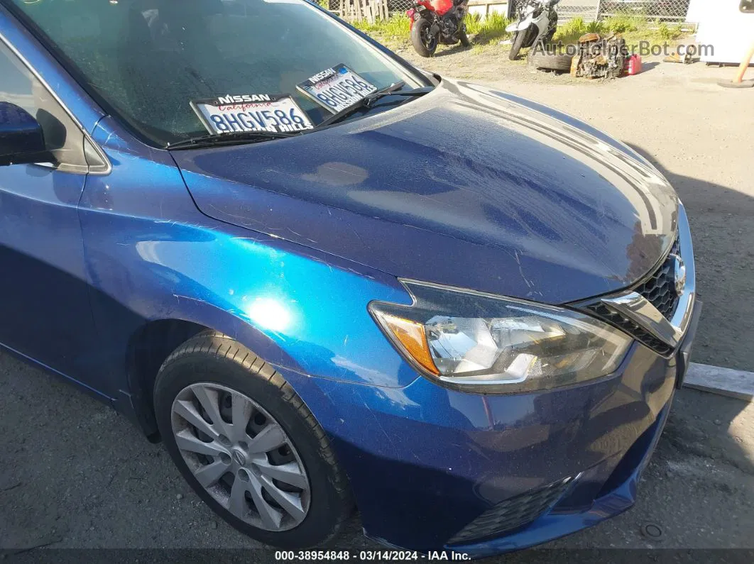 2019 Nissan Sentra S Blue vin: 3N1AB7AP6KY255122