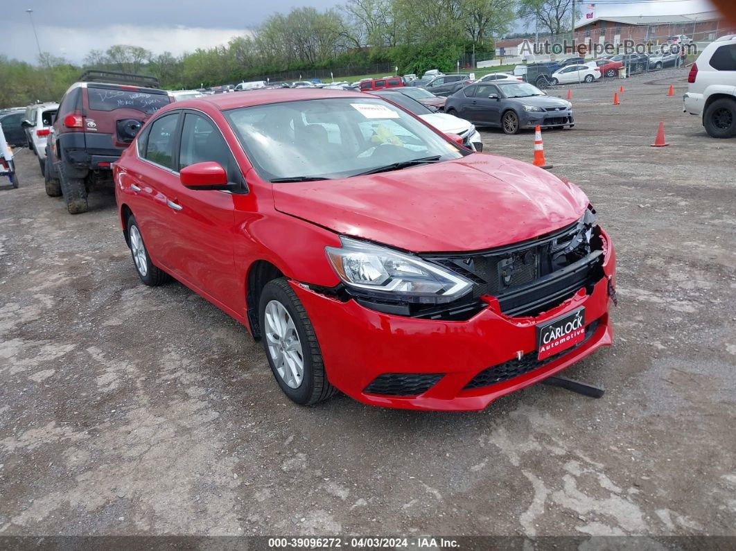 2019 Nissan Sentra Sv Red vin: 3N1AB7AP6KY266430