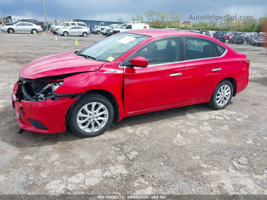 2019 Nissan Sentra Sv Red vin: 3N1AB7AP6KY266430