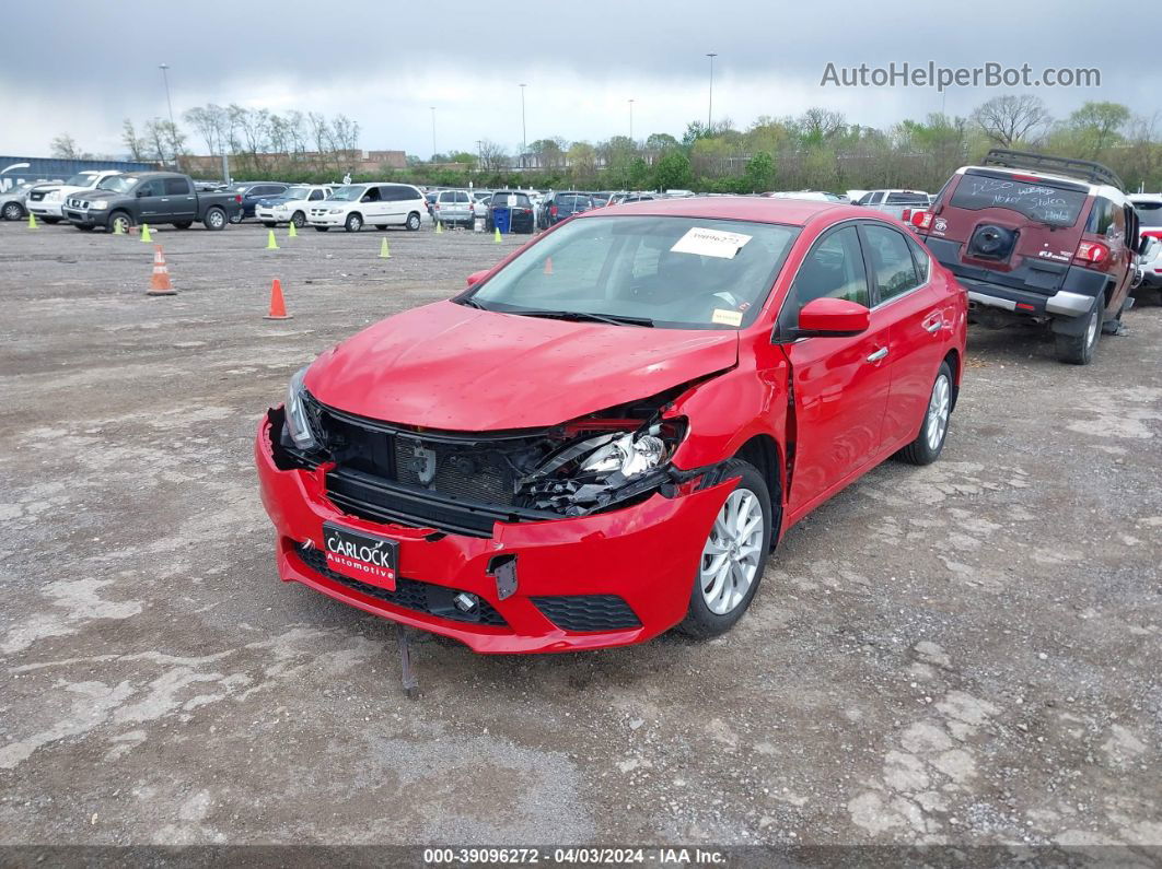 2019 Nissan Sentra Sv Red vin: 3N1AB7AP6KY266430