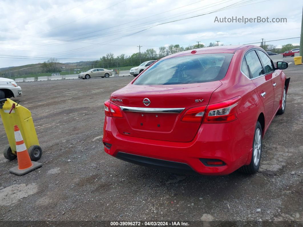 2019 Nissan Sentra Sv Red vin: 3N1AB7AP6KY266430