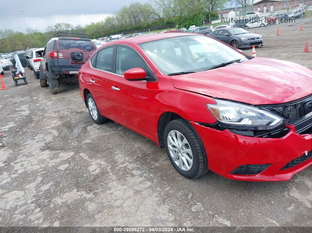 2019 Nissan Sentra Sv Red vin: 3N1AB7AP6KY266430