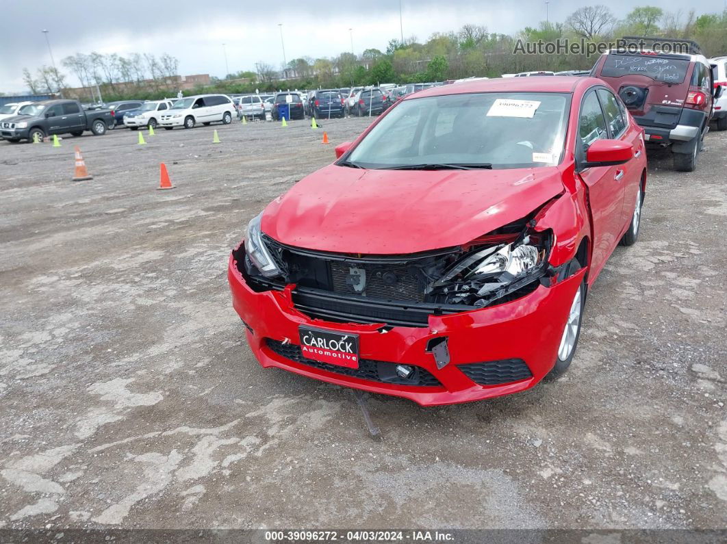 2019 Nissan Sentra Sv Red vin: 3N1AB7AP6KY266430