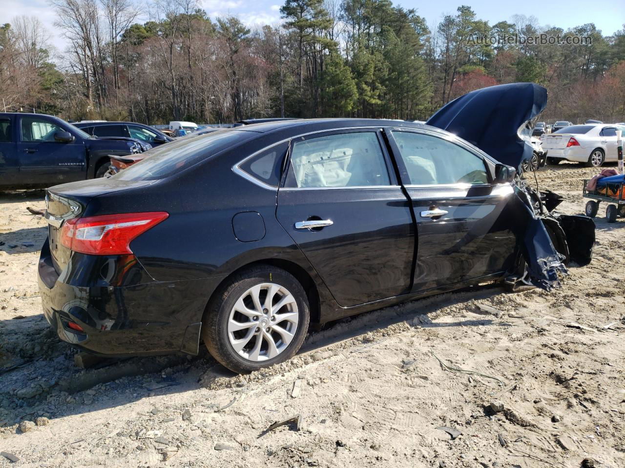 2019 Nissan Sentra S Black vin: 3N1AB7AP6KY271269