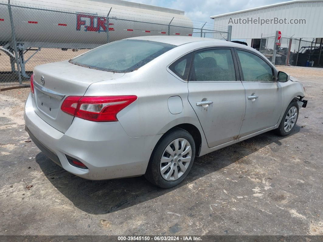 2019 Nissan Sentra S Серебряный vin: 3N1AB7AP6KY283390