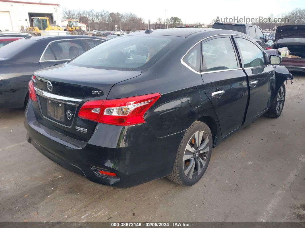 2019 Nissan Sentra Sv Black vin: 3N1AB7AP6KY292347