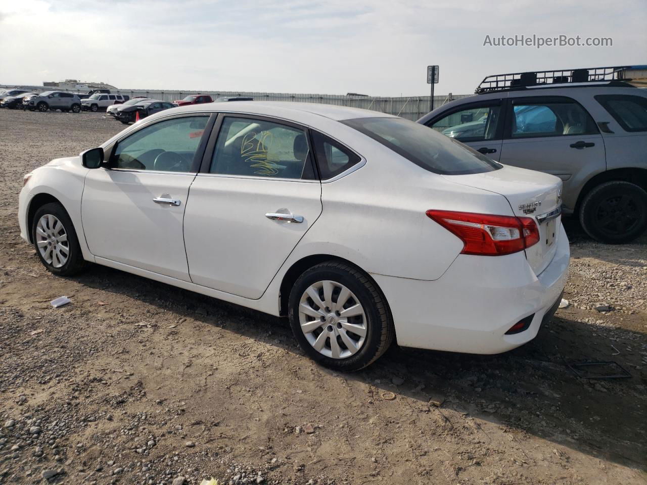 2019 Nissan Sentra S White vin: 3N1AB7AP6KY292767