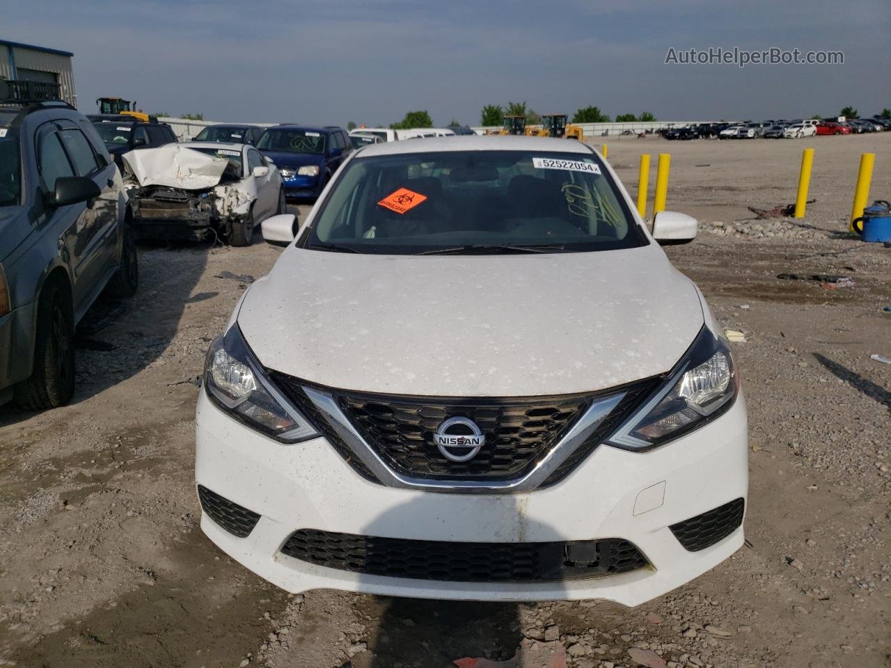 2019 Nissan Sentra S White vin: 3N1AB7AP6KY292767